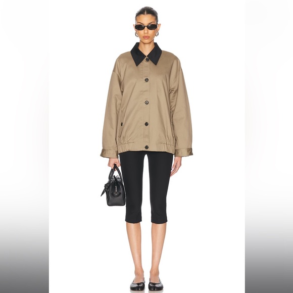NWT ❣️EAVES❣️ CROPPED TRENCH COAT TAN - Picture 1 of 7